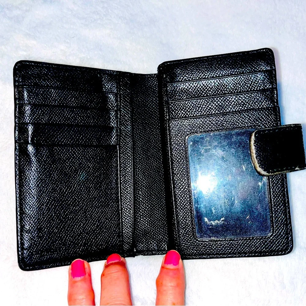 Coach Black and Brown Leather logo Wallet - Picture 6 of 11